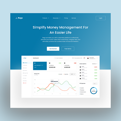 Fintech - Saas Landing Page saas ui webdesign