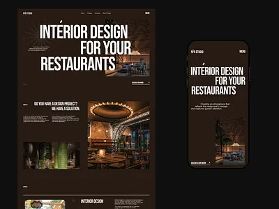 Interior dedsign studio adaptive design graphic design interior interior design studio interior studio landing landing page logo ui ui design ux ux design web web design