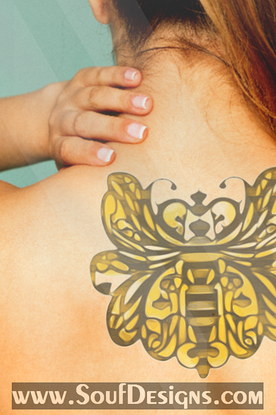 Bumble Bee Filigree Tattoo HQ Design tattoo