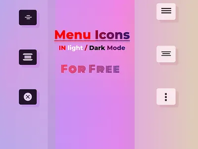 Menu Icons ( Free Figma kit) bottom tabbed menu free figma file hamburger icon menu icon ui icon