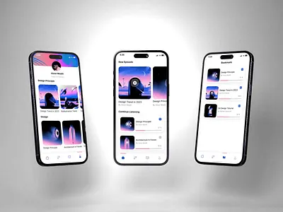 Designer podcast animation animation app concept design minimal motion ui ui animation uiux ux