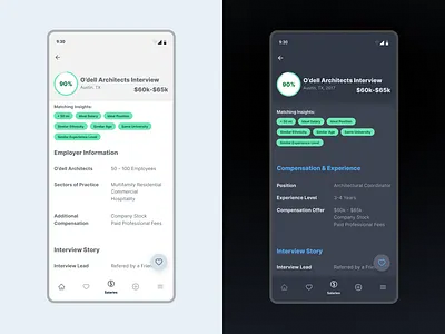 Architable: Light/dark mode app design mobile ui user experience