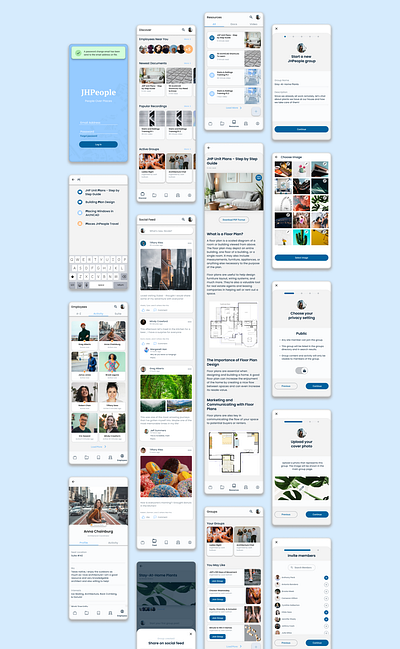 JHPeople: Mobile screens app design mobile ui user experience