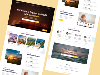 Travel Tree - Tour & travel landing page airline branding design explore more figma graphic design logo luxury outdoor sea beach tour travel travel tree website