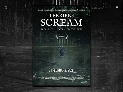 Movie Poster - Terrible Scream (Don't look behind) admindashboard app branding dashboard design graphic design illustration logo movie movieposter poster ui vector
