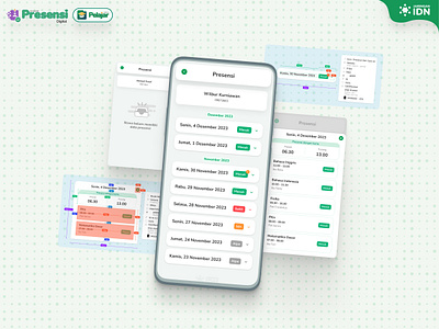 Presensi Digital - Student Attendance Tracking (Pelajar App) app design figma figmadesign mobile app ui