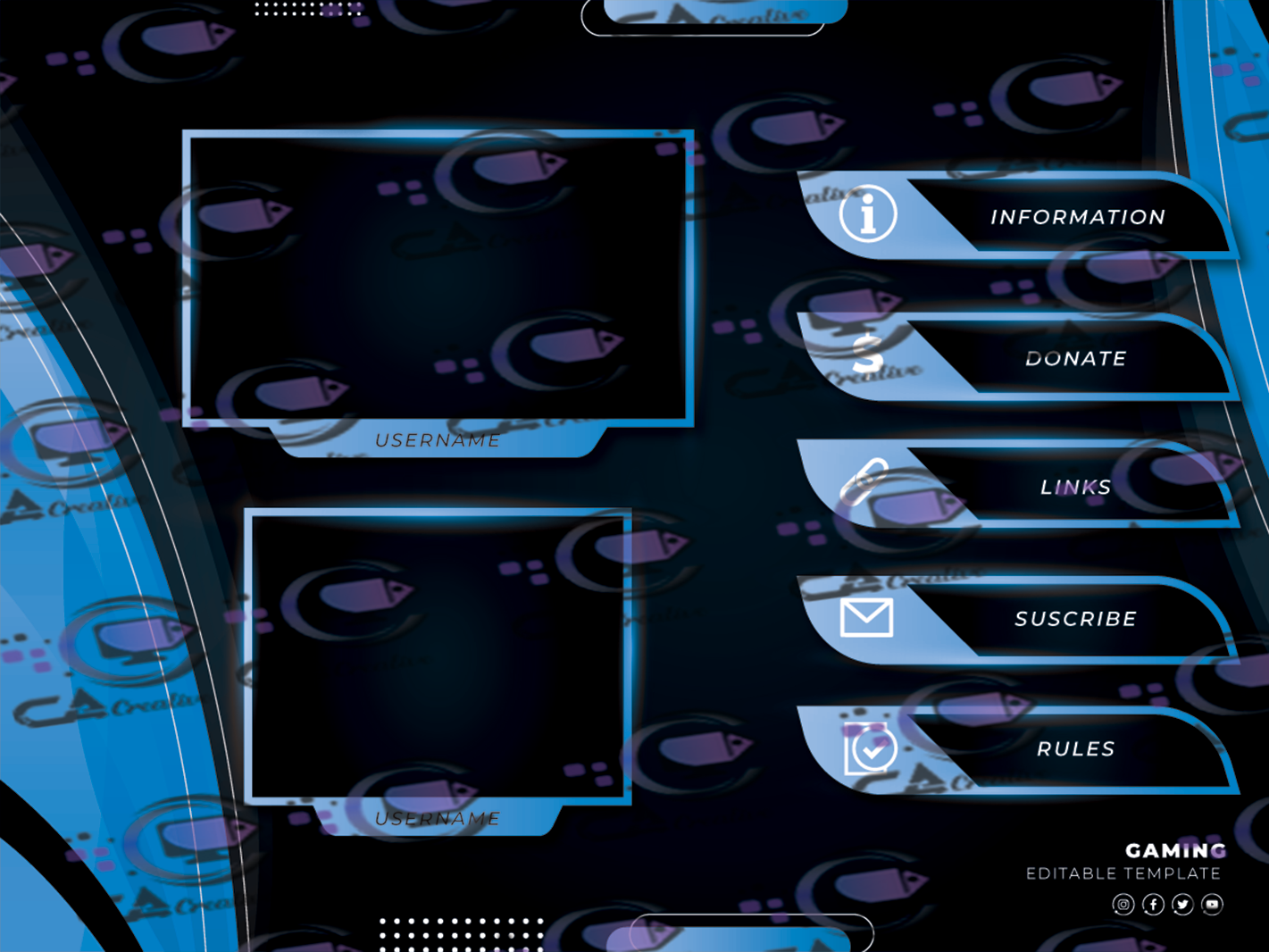 gaming overlay template free download