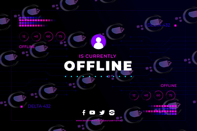 Offline Screen For Twitch... 3d branding design graphic design illustration logo typography ui ux vector