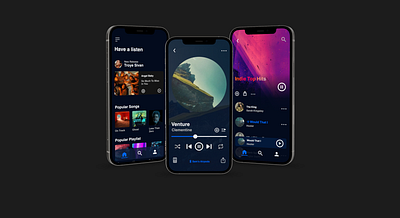 Rhythm - Music App 🎵 app colour design music music app player ui ux