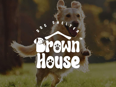 Brown House | dog shelter brand identity branding callegraphy dog illustration logo shelter typography visual identity