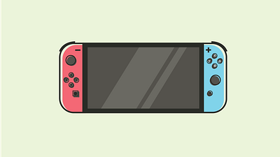 Nintendo Switch Game Console Design 2d adobe illustrator artist artwork design game graphic graphic design illustration nintendo switch