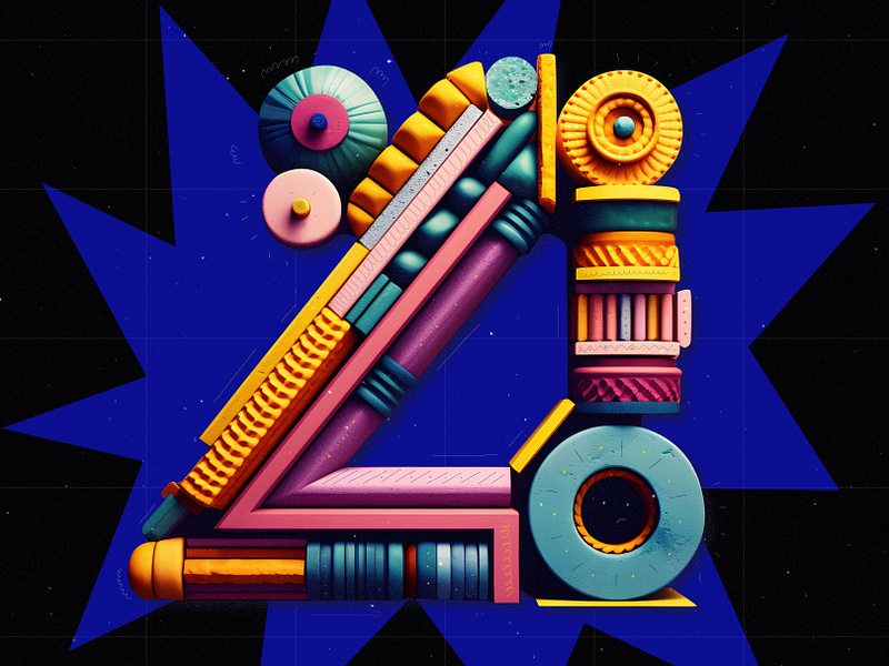 36daysoftype - batch 4 3d after effects ai animated type animated typography animation colourful design experimental geometry graphic design illustration lettering midjourney motion design motion graphics numbers shapes unique
