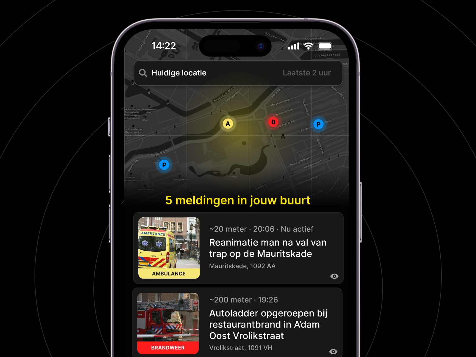 Live emergency app NL (iOS)