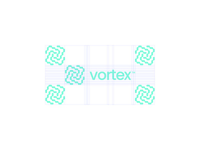 Vortex Grid & Clearspace branding branding and identity clean design freelance freelancer graphic design graphic designer grid identity identitysystem logo logo design logogrid minimal modern tech