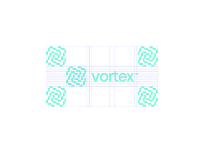 Vortex Grid & Clearspace branding branding and identity clean design freelance freelancer graphic design graphic designer grid identity identitysystem logo logo design logogrid minimal modern tech