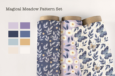 Magical Meadow Pattern Set branding colorful design graphic design illustration pattern procreate