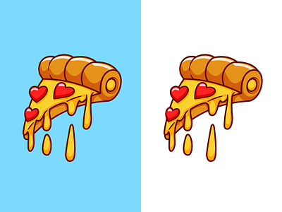 Pizza Lover🍕🧀 beef bread breakfast cheese cute floating flying food icon illustration logo love melted pizza shape slice topping tutorial