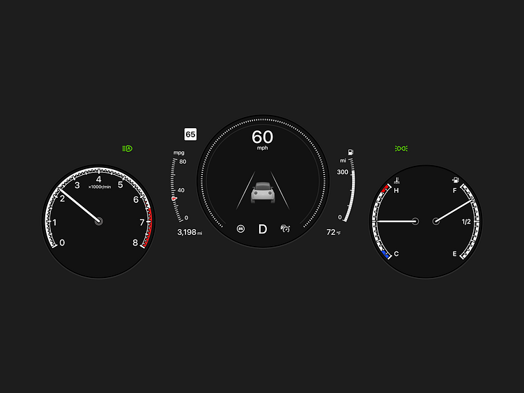 Gauge Cluster 1 (Mazda 3) by Eggy_Studio on Dribbble