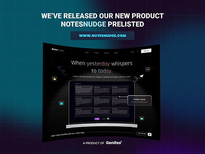 NotesNudge Ai Note design landing page note app notesnudge ui ui design uiux user interface ux design web design website