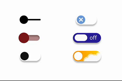 Various Toggle Switches animation interaction design micro animations motion graphics ui ui design ux ux design