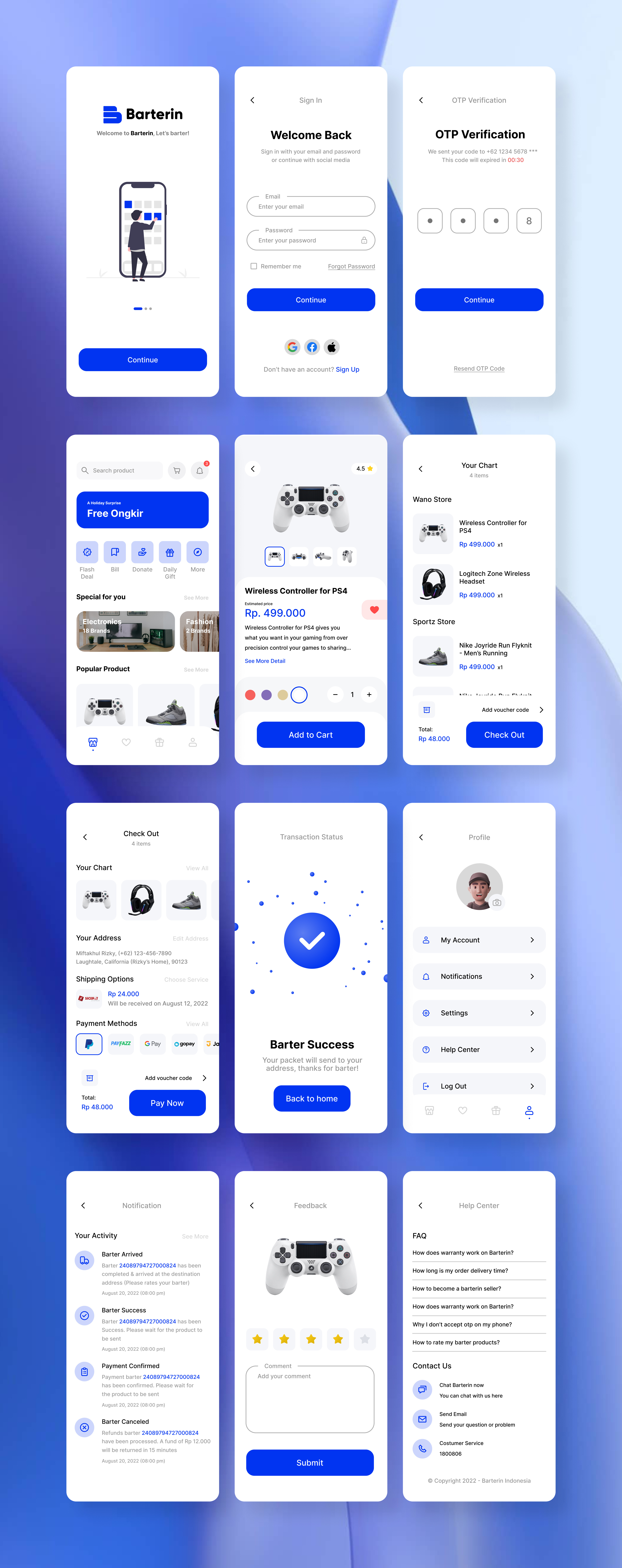 Example of Minimal Mobile & Web App Design In Figma