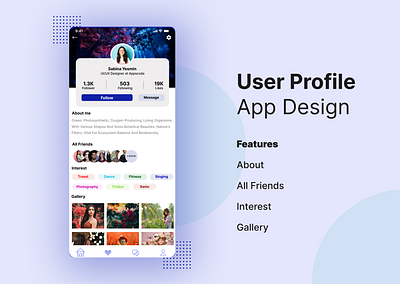 A User Profile UI Design that Simplifies Navigation and Engages