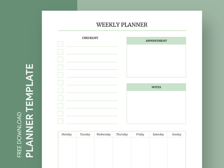 Weekly Planner Template - Free Printable Weekly Planner for Excel