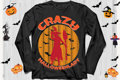 Crazy halloweenlady halloween tshirt 2023