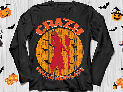 Crazy halloweenlady halloween tshirt 2023