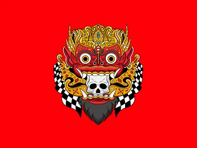 Barong bali barong culture denpasar design graphic graphic design illustration indonesia skull traditional