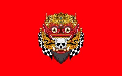 Barong bali barong culture denpasar design graphic graphic design illustration indonesia skull traditional