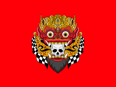 Barong bali barong culture denpasar design graphic graphic design illustration indonesia skull traditional