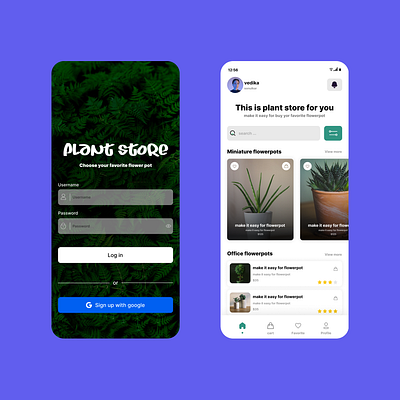 plant store app branding design graphic design illustration logo ui ux vector webdesign