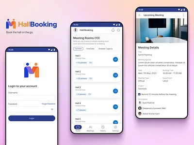 Hall Booking App hall booking app mobile app ui ui design ux