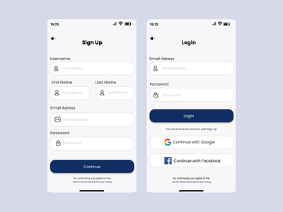 Login and Sign Up Page design login and sign up login page mobile design mobile login and sign up page sign up page simple login page simple register page ui ux