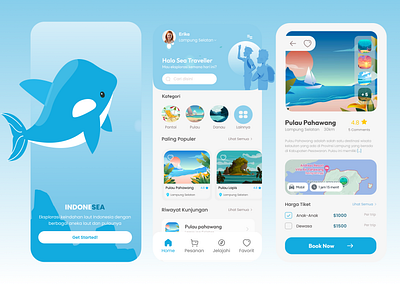 INDONESEA : Eksplorasi Keindahan Laut Indonesia exploration figma graphic design ui uide uidesign ux