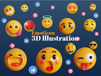 Emoji 3D Icon 3d 3d icon 3dart app branding design graphic design icon illustration logo typography ui ux vector web design
