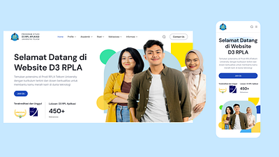 UI Design Revamp : Website Prodi D3 RPLA Telkom University landing page redesign ui ui kit web design website website kampus website prodi