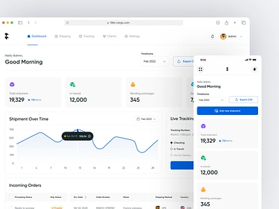 Shiply - Cargo Shipping SaaS Dashboard analytics cargo courier dashboard delivery freight logistic logistics packaging parcel product design saas shipment shipping tracking transportation uiux web app web design website