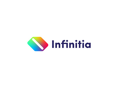 Infinitia app icon blend brand guidline branding colorful creative digital finance logo gradient i letter infinity logo marketing modern monogram saas saas logo tech tech logoo technology