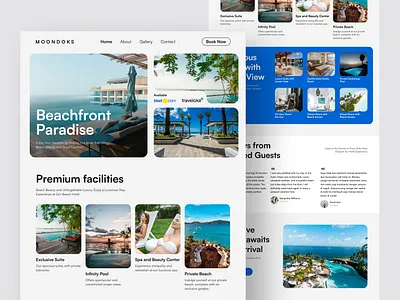 [ Exploration ] M O O N D O K S - Hotel Landing Page aplication booking clean design graphic design hotel hotels hptel landing page landing page ui ui design ux ux design web hotel website website hotel