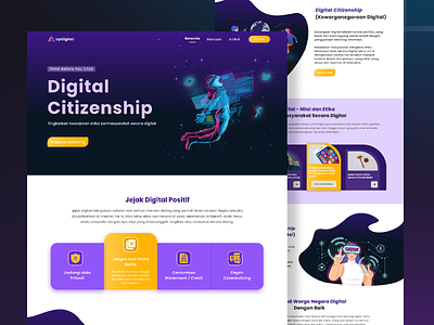 Web Design - Education Digital Citizenship citizenship digital digital citizenship educational ui ui ux design ux research web design