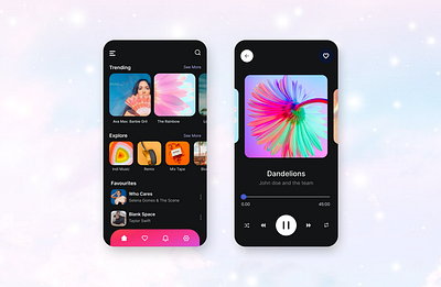 Music App UI design dribbble graphic design music ui uidesign uiux