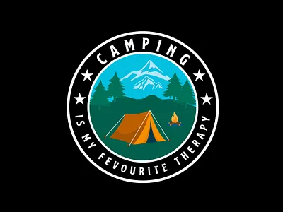Camping Vintage Logo Design adventure logo badge logo design branding camping design camping logo camping lover circle logo design graphic design logo logo design logos retro badge logo retro design tshirt vector vintage badge logo vintage logo