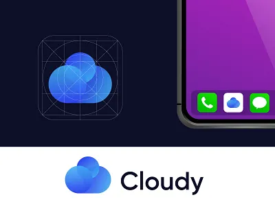 cloud logo, logo design, brand identity, abstract circle cloud cloud hosting cloud logo cloud server data hosting modern overlay saas server sky software symbol tech technology