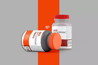 Pill Bottle Design branding design graphic design illustration logo mockup vector