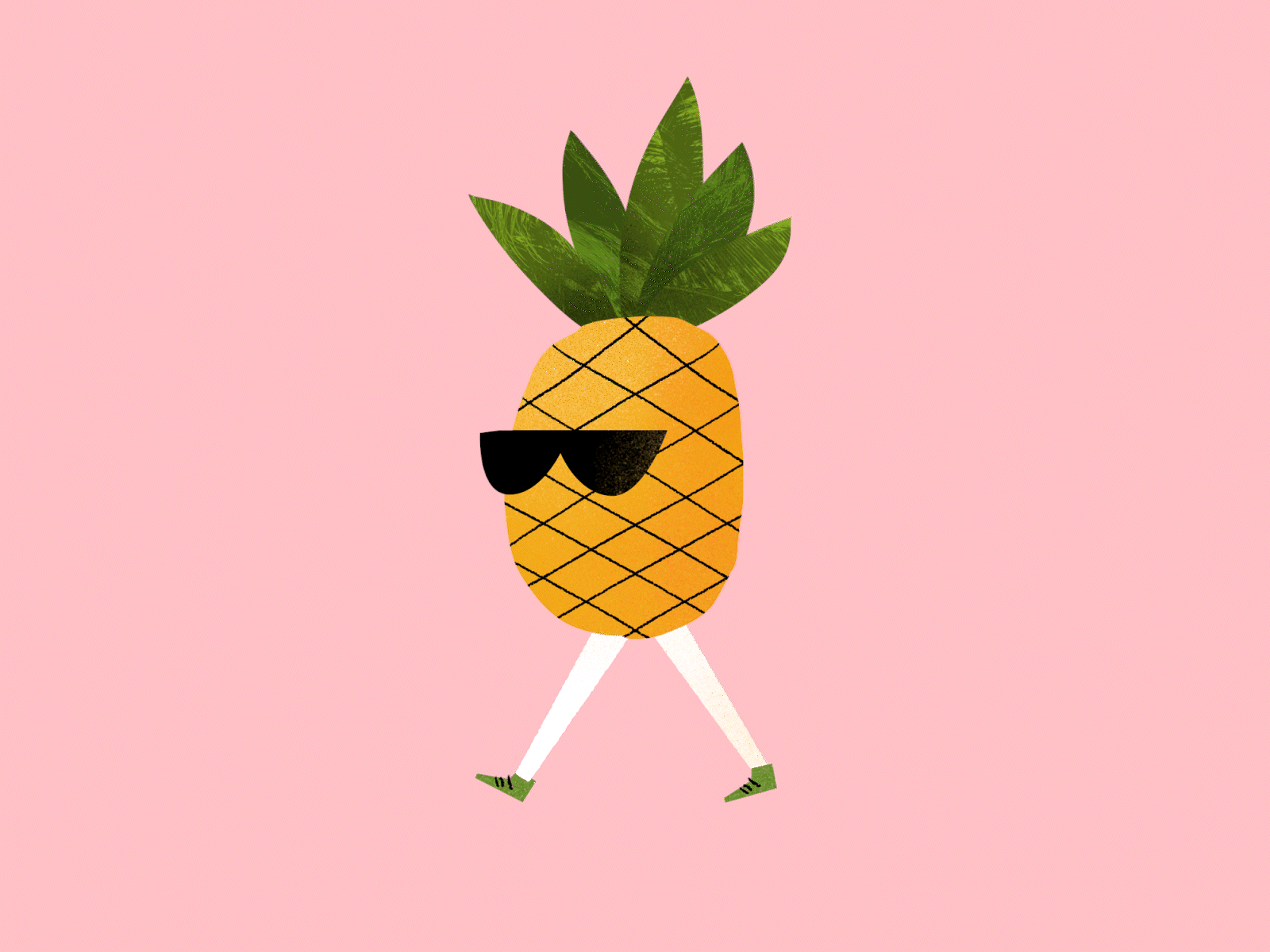 Ananas ananas animation character collage collage art collage digital collage maker collageart design gif graphic graphicdesign illustration loop summer sunglasses walk
