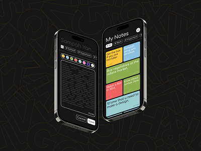 Notes App app application branding graphic design ui ux