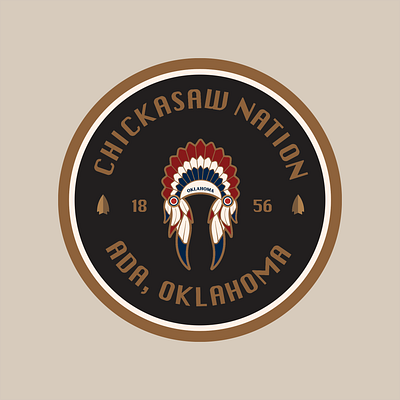Chickasaw Nation Badge badgedesign branding chickasaw graphic design illustration logo nationalparks oklahoma