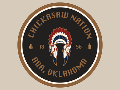 Chickasaw Nation Badge badgedesign branding chickasaw graphic design illustration logo nationalparks oklahoma